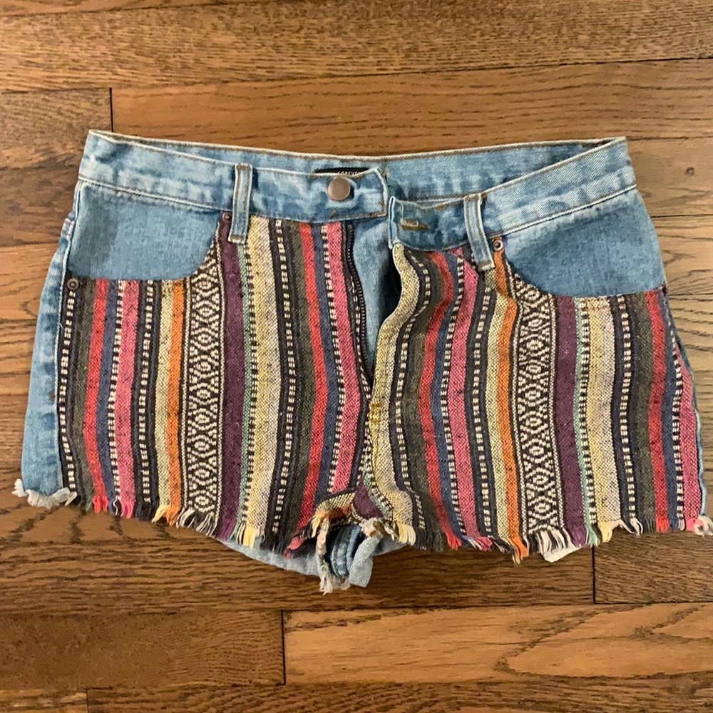 Forever 21 Baja / Aztec denim shorts